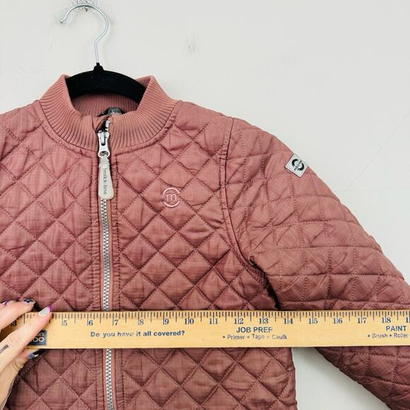 Mikk-line Zip Up Pink Puffer Coat Girls Size 6 - Picture 2 of 7